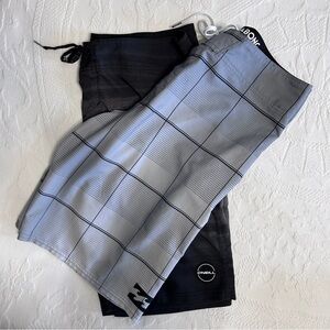 O'Neill & Billabong Board Shorts Men’s size 32 (lot of 2) Unlined Beach Casual